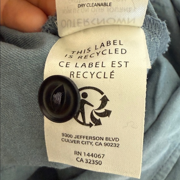 Outerknown Women’s Blue S.E.A Short sleeve Black button Utility Jumpsuit Small - Picture 11 of 13